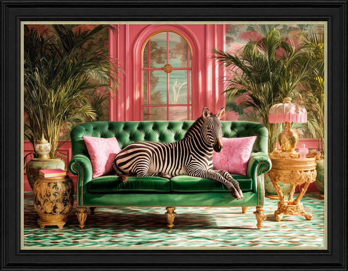 Tropical Lounging Zebra