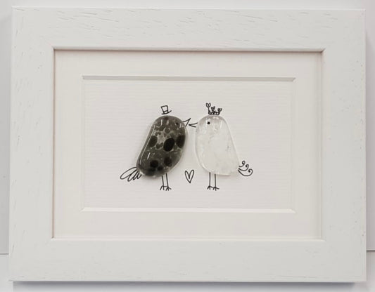 Bride and Groom - Fused Glass Art