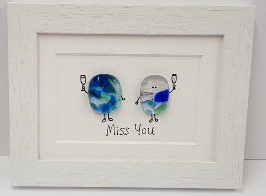 Miss you - Fused Glass Art