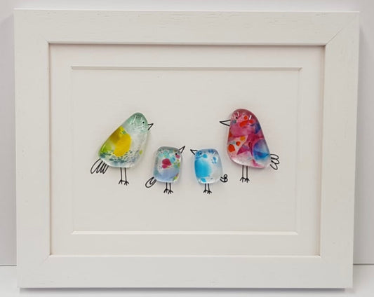 4 Birds - Fused Glass Art