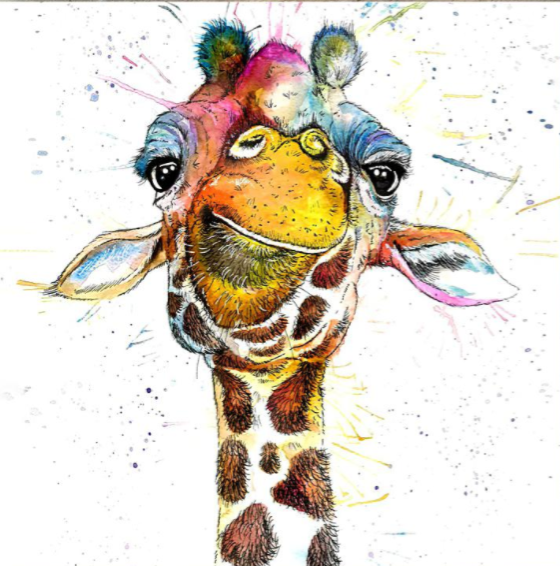 Splatter giraffe