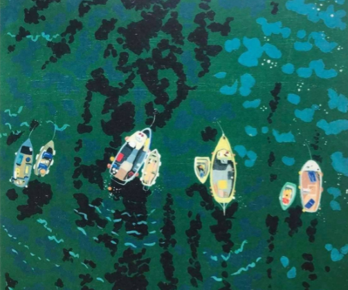 4 Fishing Boats - card