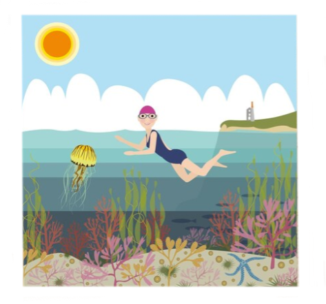 Sea swimmer - card