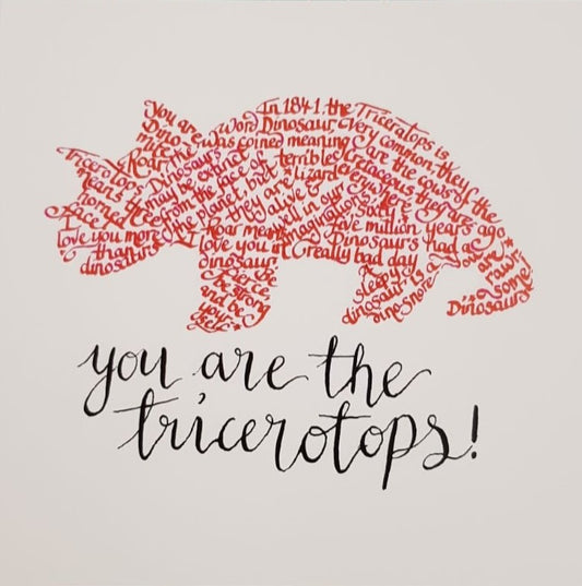 You Are The Tricerotops! - card