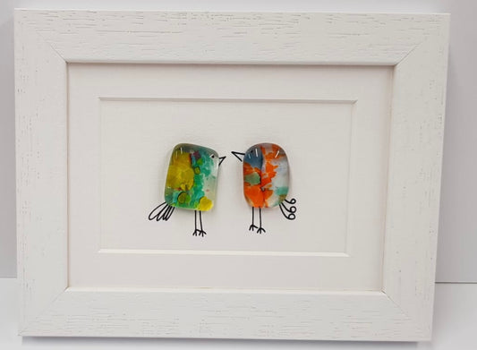 2 Birds - Fused Glass Art
