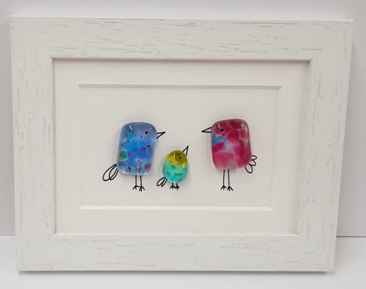 3 Birds - Fused Glass Art