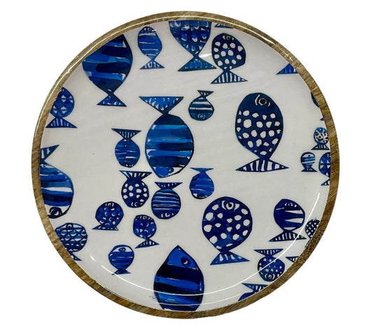 Barrier Reef 30cm Platter - MANGO WOOD