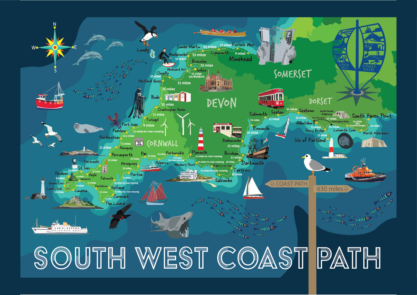 South West Coast Path - print